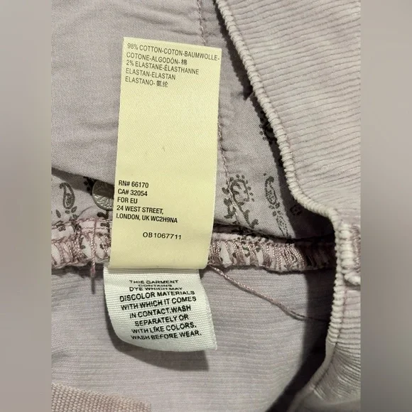 Free People We The Free Sun Chaser Cord Skinny Pants 28 - Picture 10 of 10